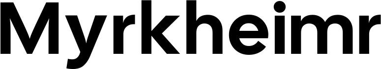 Vorschau des Bootsnamens "Myrkheimr" als Schriftzug für "Bootsbeschriftung Fett 12"