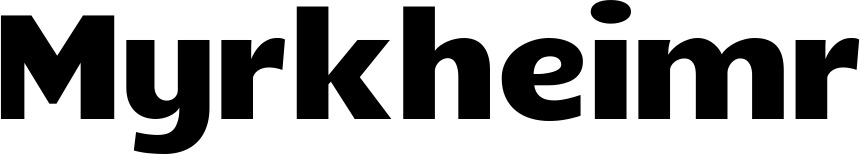 Vorschau des Bootsnamens "Myrkheimr" als Schriftzug für "Bootsbeschriftung Fett 13"
