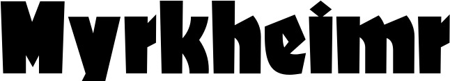 Vorschau des Bootsnamens "Myrkheimr" als Schriftzug für "Bootsbeschriftung Neu 29"