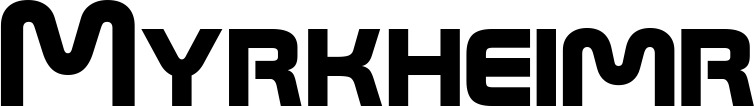 Vorschau des Bootsnamens "Myrkheimr" als Schriftzug für "Bootsbeschriftung Neu 16"