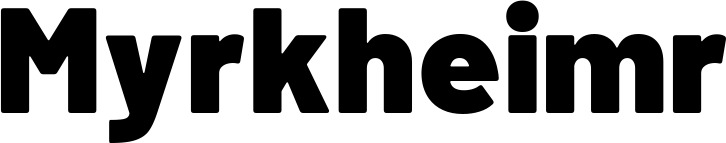 Vorschau des Bootsnamens "Myrkheimr" als Schriftzug für "Bootsbeschriftung Fett 10"