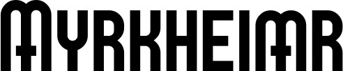 Vorschau des Bootsnamens "Myrkheimr" als Schriftzug für "Bootsbeschriftung Neu 43"