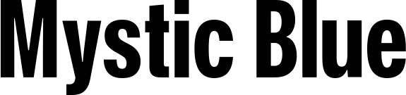 Vorschau des Bootsnamens "Mystic Blue" als Schriftzug für "Style Fett 25"