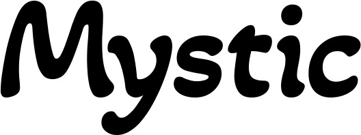 Vorschau des Bootsnamens "Mystic" als Schriftzug für "Bootsbeschriftung Klassisch 103"
