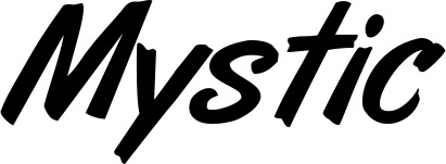 Vorschau des Bootsnamens "Mystic" als Schriftzug für "Bootsbeschriftung Klassisch 38"