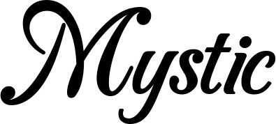 Vorschau des Bootsnamens "Mystic" als Schriftzug für "Bootsbeschriftung Klassisch 50"