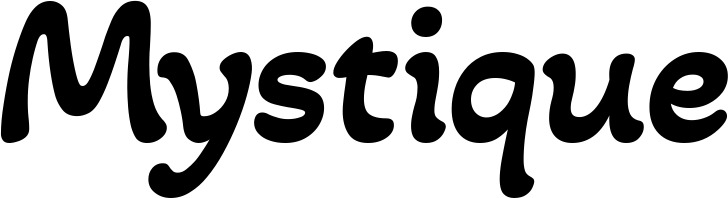 Vorschau des Bootsnamens "Mystique" als Schriftzug für "Bootsbeschriftung Klassisch 103"
