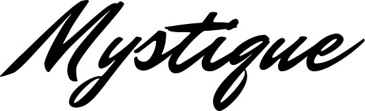 Vorschau des Bootsnamens "Mystique" als Schriftzug für "Bootsbeschriftung Klassisch 82"