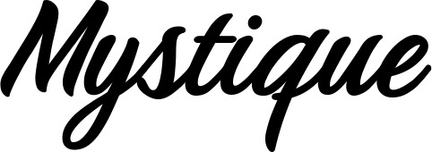 Vorschau des Bootsnamens "Mystique" als Schriftzug für "Bootsbeschriftung Klassisch 48"