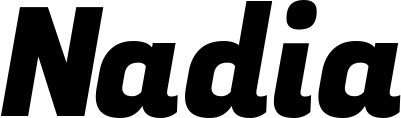 Vorschau des Bootsnamens "Nadia" als Schriftzug für "Bootsbeschriftung Kursiv 04"