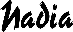 Vorschau des Bootsnamens "Nadia" als Schriftzug für "Bootsbeschriftung Neu 10"