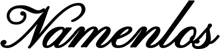 Vorschau des Bootsnamens "Namenlos" als Schriftzug für "Bootsbeschriftung Klassisch 107"
