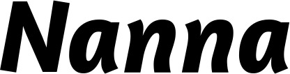 Vorschau des Bootsnamens "Nanna" als Schriftzug für "Bootsbeschriftung Kursiv 01"