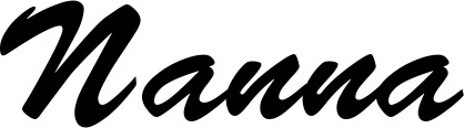 Vorschau des Bootsnamens "Nanna" als Schriftzug für "Bootsbeschriftung Klassisch 03"