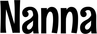 Vorschau des Bootsnamens "Nanna" als Schriftzug für "Bootsbeschriftung Neu 68"