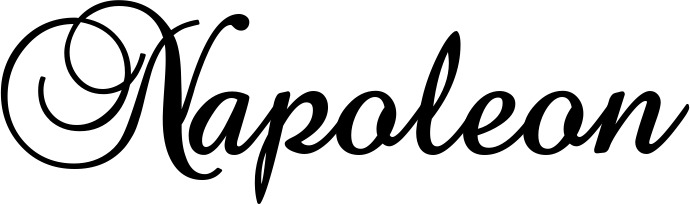 Vorschau des Bootsnamens "Napoleon" als Schriftzug für "Bootsbeschriftung Klassisch 02-A"