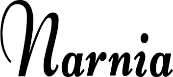 Vorschau des Bootsnamens "Narnia" als Schriftzug für "Bootsbeschriftung Klassisch 76"