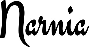 Vorschau des Bootsnamens "Narnia" als Schriftzug für "Bootsbeschriftung Klassisch 63"