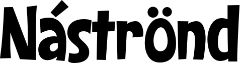 Vorschau des Bootsnamens "Náströnd" als Schriftzug für "Bootsbeschriftung Klassisch 28"