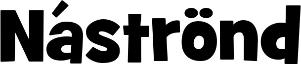 Vorschau des Bootsnamens "Náströnd" als Schriftzug für "Bootsbeschriftung Klassisch 22"