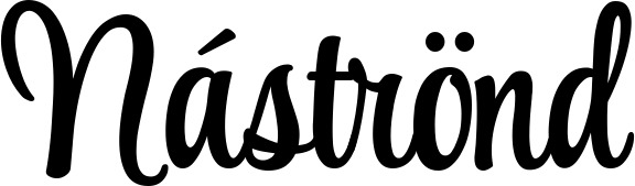 Vorschau des Bootsnamens "Náströnd" als Schriftzug für "Bootsbeschriftung Klassisch 101"