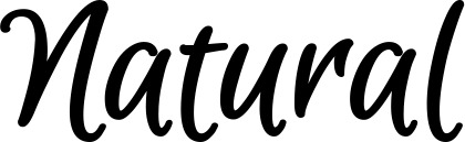Vorschau des Bootsnamens "Natural" als Schriftzug für "Bootsbeschriftung Klassisch 105"