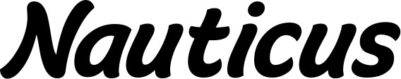 Vorschau des Bootsnamens "Nauticus" als Schriftzug für "Bootsbeschriftung Klassisch 14"