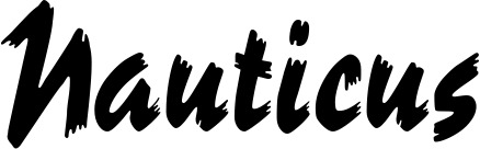 Vorschau des Bootsnamens "Nauticus" als Schriftzug für "Bootsbeschriftung Neu 10"