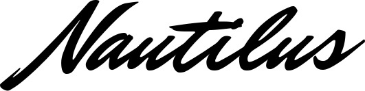 Vorschau des Bootsnamens "Nautilus" als Schriftzug für "Bootsbeschriftung Klassisch 82"