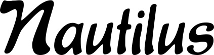 Vorschau des Bootsnamens "Nautilus" als Schriftzug für "Bootsbeschriftung Klassisch 15"