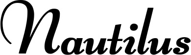 Vorschau des Bootsnamens "Nautilus" als Schriftzug für "Bootsbeschriftung Klassisch 76-A"
