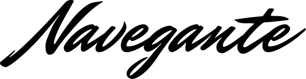 Vorschau des Bootsnamens "Navegante" als Schriftzug für "Bootsbeschriftung Klassisch 82"