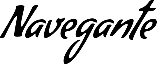 Vorschau des Bootsnamens "Navegante" als Schriftzug für "Bootsbeschriftung Klassisch 57"