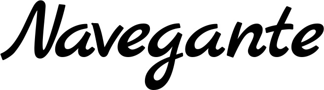 Vorschau des Bootsnamens "Navegante" als Schriftzug für "Bootsbeschriftung Klassisch 45"