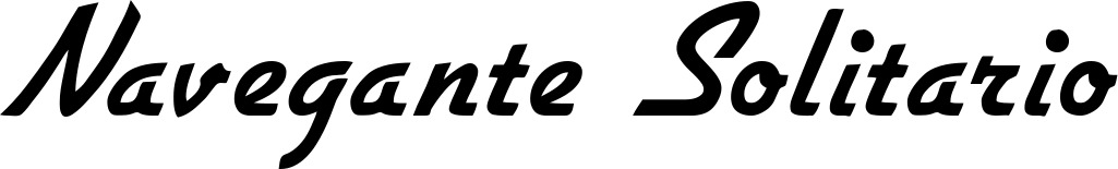 Vorschau des Bootsnamens "Navegante Solitario" als Schriftzug für "Bootsbeschriftung Klassisch 66"