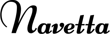 Vorschau des Bootsnamens "Navetta" als Schriftzug für "Bootsbeschriftung Klassisch 76-A"