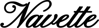 Vorschau des Bootsnamens "Navette" als Schriftzug für "Bootsbeschriftung Klassisch 107"