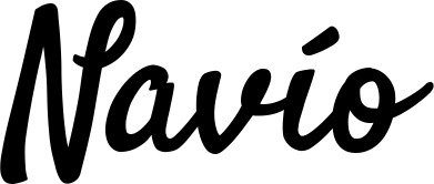 Vorschau des Bootsnamens "Navío" als Schriftzug für "Bootsbeschriftung Klassisch 96"