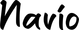 Vorschau des Bootsnamens "Navío" als Schriftzug für "Bootsbeschriftung Klassisch 95"