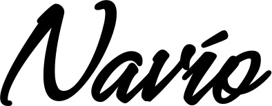 Vorschau des Bootsnamens "Navío" als Schriftzug für "Bootsbeschriftung Klassisch 71"