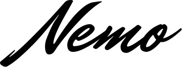 Vorschau des Bootsnamens "Nemo" als Schriftzug für "Style Klassisch 82"