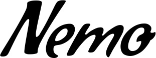Vorschau des Bootsnamens "Nemo" als Schriftzug für "Bootsbeschriftung Klassisch 57"