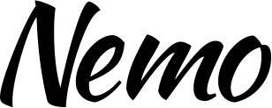 Vorschau des Bootsnamens "Nemo" als Schriftzug für "Bootsbeschriftung Klassisch 73"