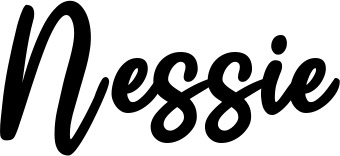 Vorschau des Bootsnamens "Nessie" als Schriftzug für "Bootsbeschriftung Klassisch 74"