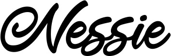 Vorschau des Bootsnamens "Nessie" als Schriftzug für "Bootsbeschriftung Klassisch 102"