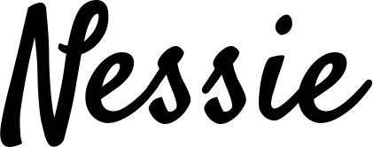 Vorschau des Bootsnamens "Nessie" als Schriftzug für "Bootsbeschriftung Klassisch 96"