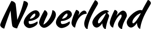 Vorschau des Bootsnamens "Neverland" als Schriftzug für "Bootsbeschriftung Klassisch 19"