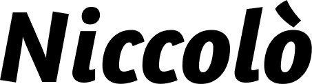 Vorschau des Bootsnamens "Niccolò" als Schriftzug für "Bootsbeschriftung Kursiv 01"