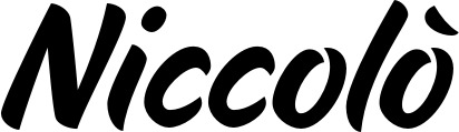 Vorschau des Bootsnamens "Niccolò" als Schriftzug für "Bootsbeschriftung Klassisch 19"