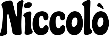 Vorschau des Bootsnamens "Niccolò" als Schriftzug für "Bootsbeschriftung Klassisch 53"